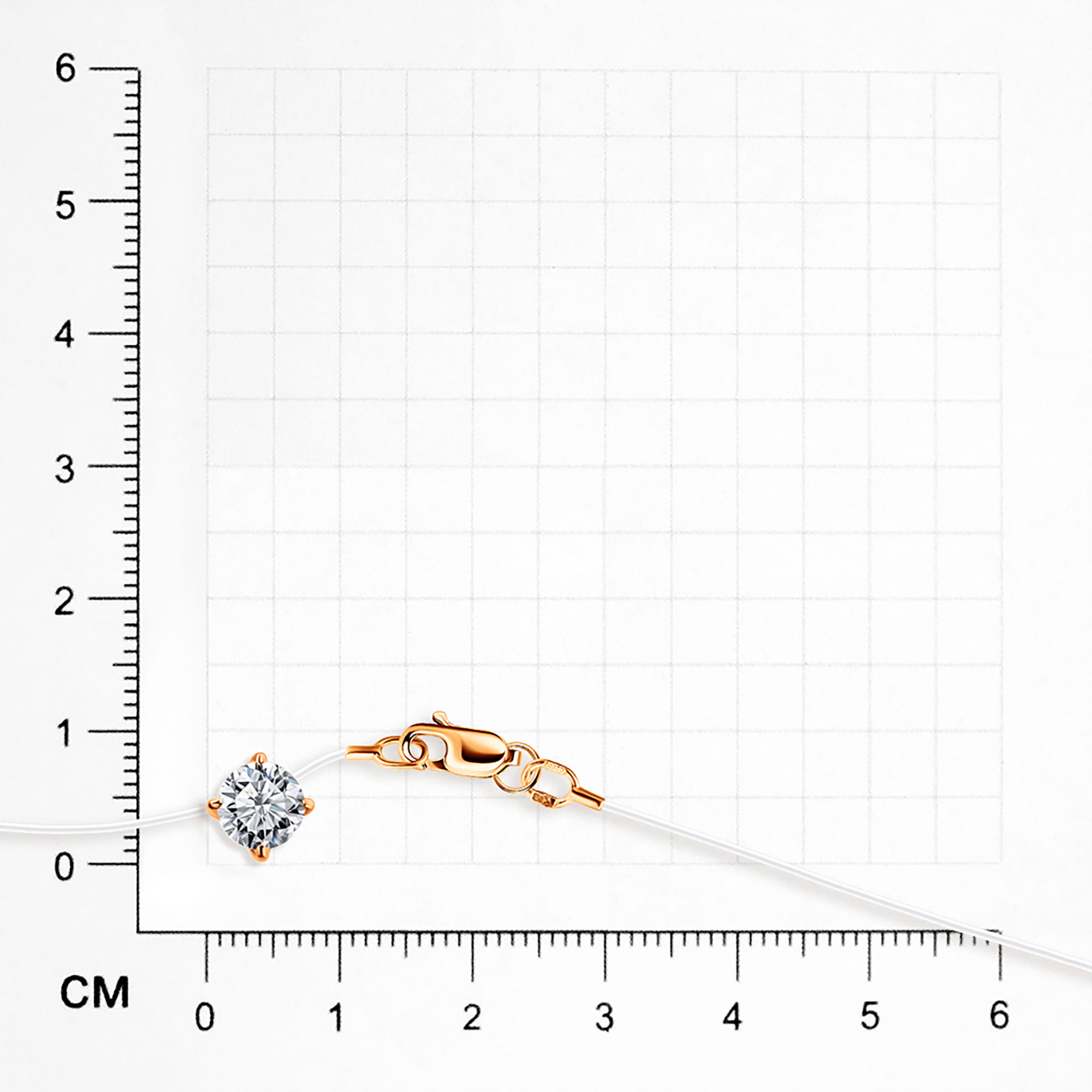 Кулон из золота 585 пробы с фианитом ГОЛДЕН ГЛОБ ПдКругЛ01/бцФ/з585 Золото 585 пр.