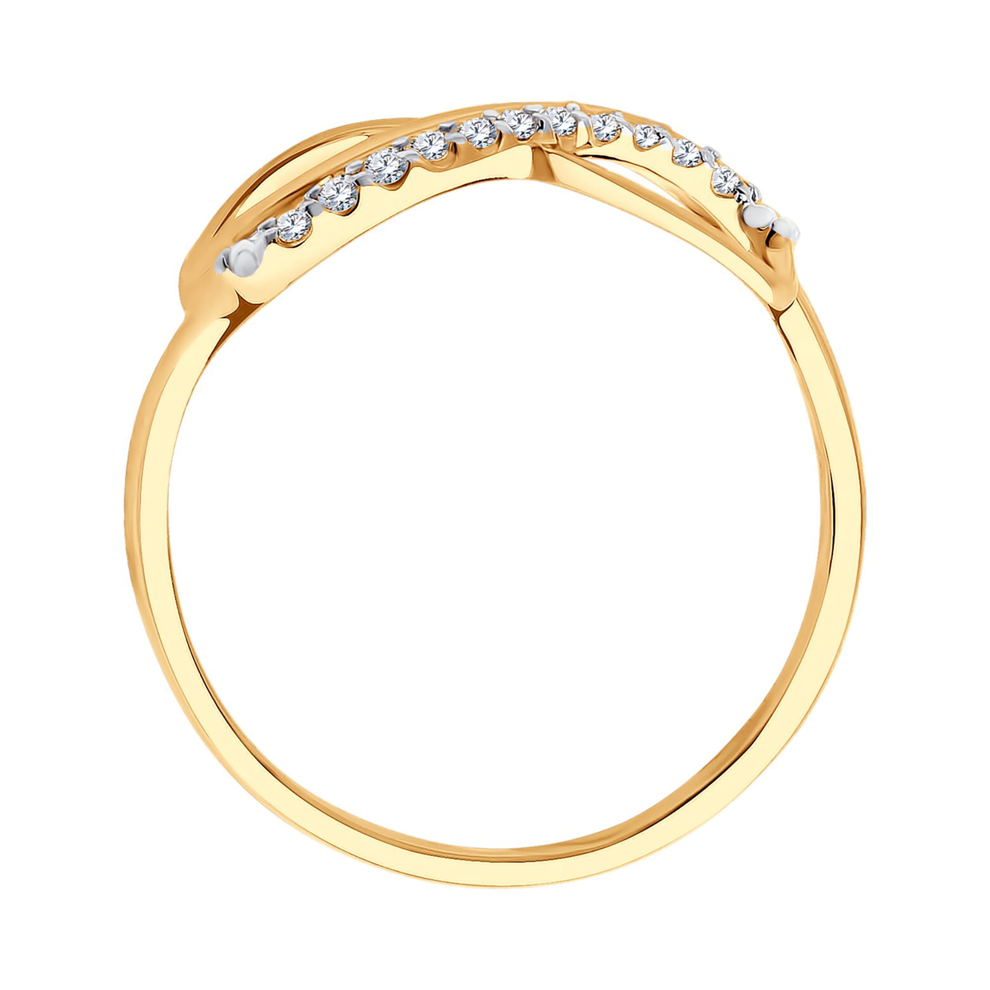 Кольцо из золота 585 пробы с фианитом SOKOLOV 016622 