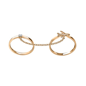 Кольцо из золота 585 пробы с фианитом SANIS 01-118707