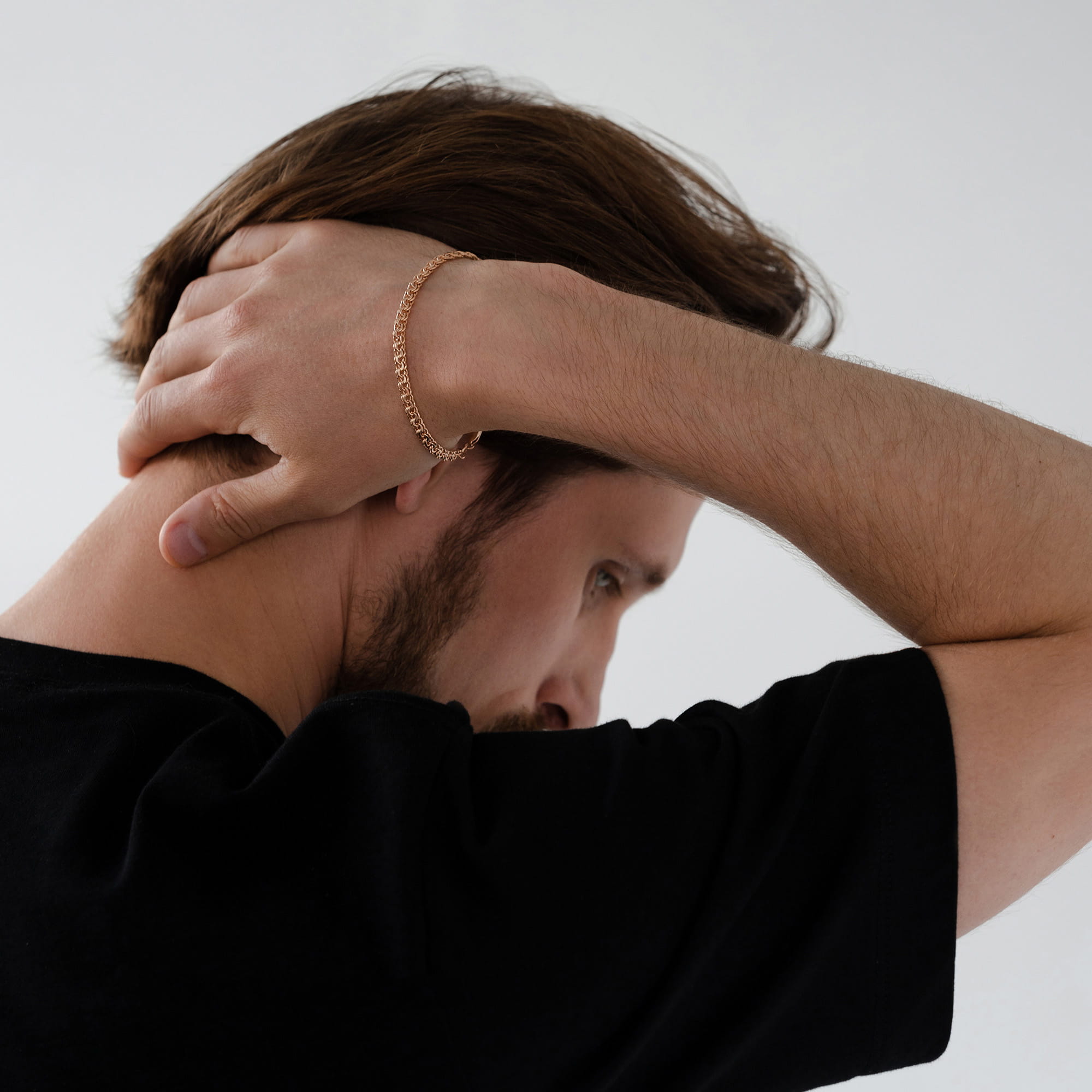 Браслет из золота 585 пробы KRASTSVETMET НБ 12-316ПГ d.0.70 