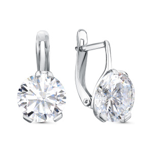 Серьги из серебра 925 пробы с фианитом SALAKATOV 521-10-704