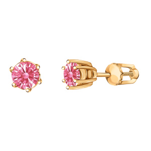 Серьги из золота 585 пробы с фианитом ATOLL 2572sw17