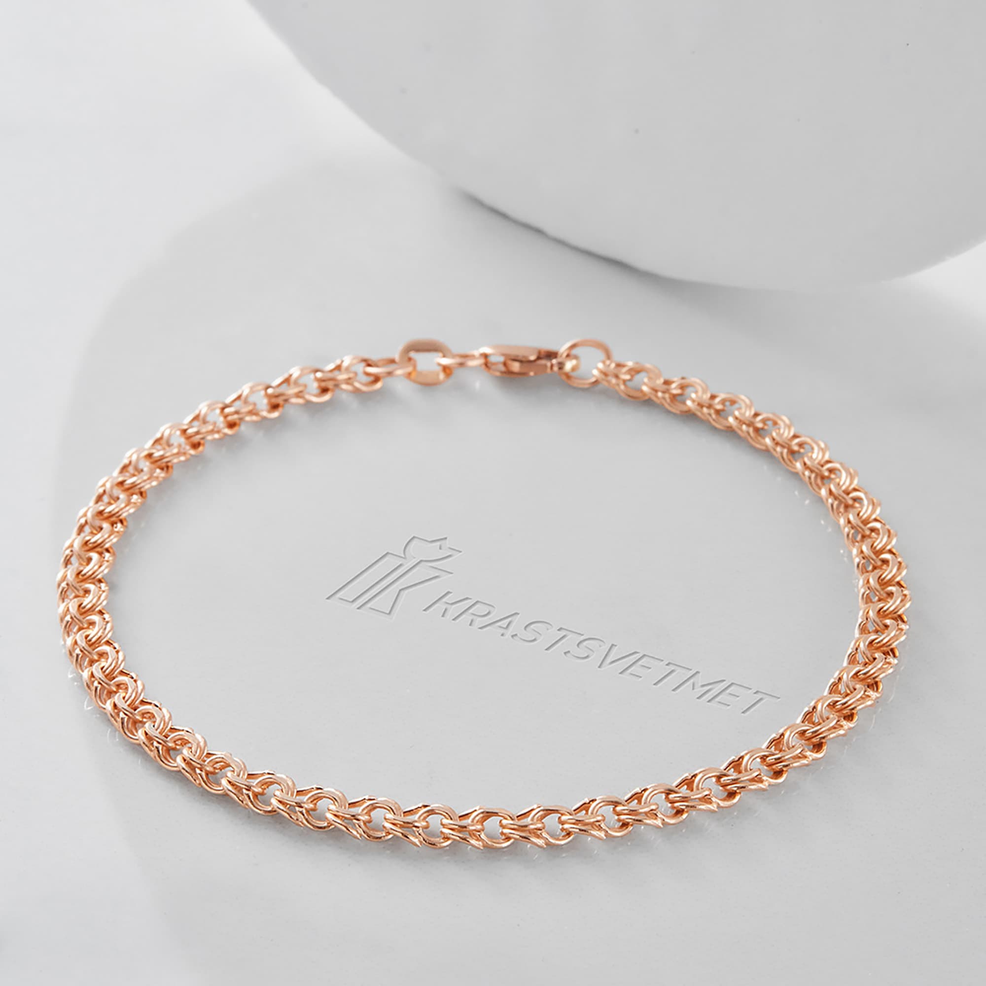 Браслет из золота 585 пробы KRASTSVETMET НБ 12-316ПГ d.0.60 Золото 585 пр.