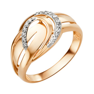 Кольцо из золота 585 пробы с фианитом DINASTIA 012191-1102