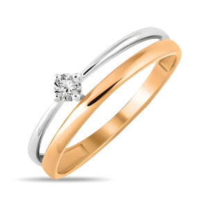 Кольцо из золота 585 пробы с фианитом SANIS 01-116743