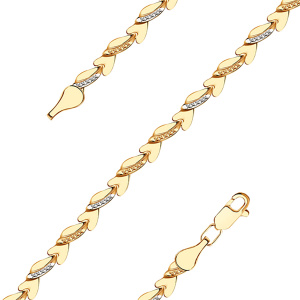 Браслет из золота 585 пробы МАГНАТ А 023129