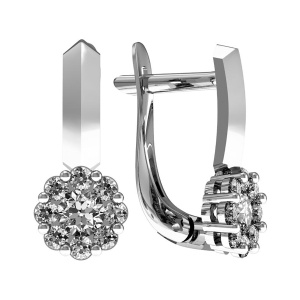 Серьги из золота 585 пробы с фианитом SANIS 21-217993