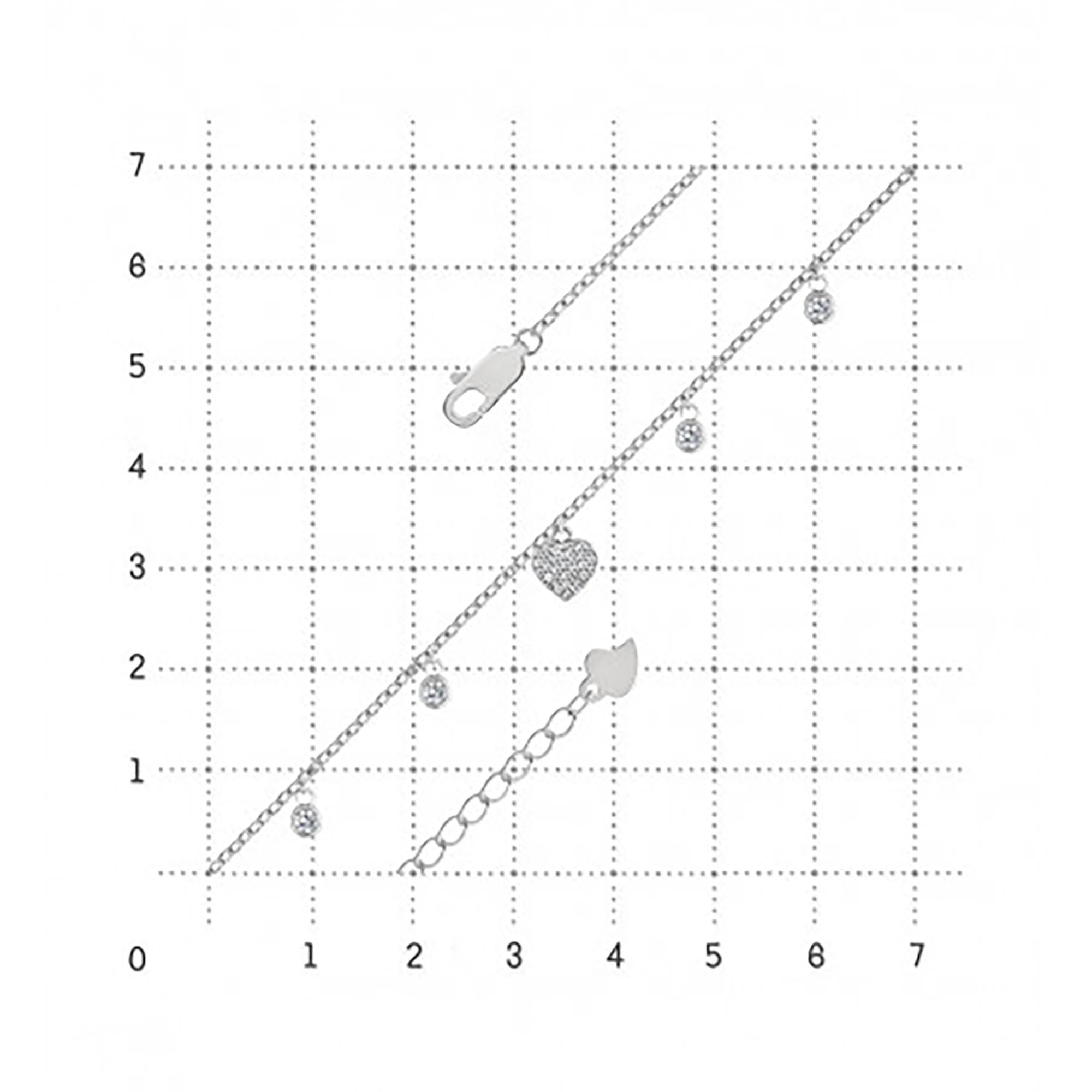 Браслет из серебра 925 пробы с фианитом JUVEDEL ПР-3771 Серебро 925 пр.