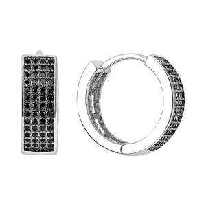Серьги из серебра 925 пробы с фианитом JUVEDEL СЛ-5755Ч