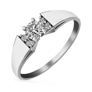 Кольцо из золота 585 пробы с фианитом SANIS 21-115531