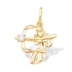 Кулон из золота 585 пробы с фианитом EFREMOV П13219927