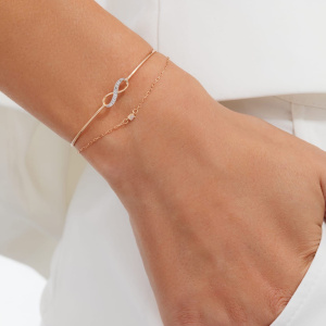 Браслет из золота 585 пробы с фианитом KARATOV Т14210954