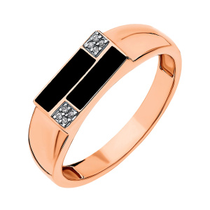 Печатка из золота 585 пробы с фианитом EFREMOV КП1391651