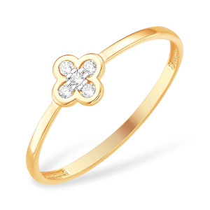 Кольцо из золота 585 пробы с фианитом EFREMOV К13219949