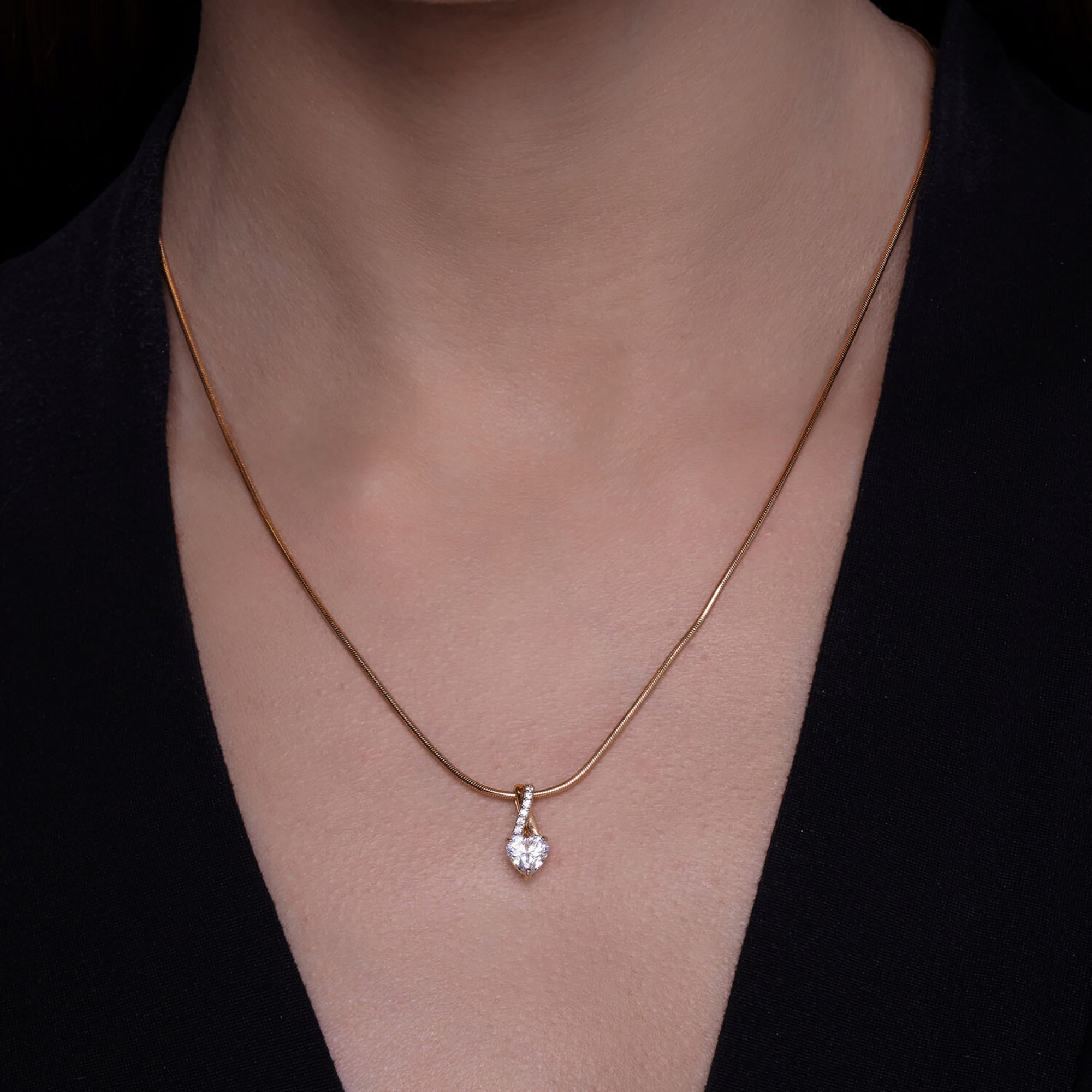 Кулон из золота 585 пробы с фианитом SOKOLOV 036631 Золото 585 пр.