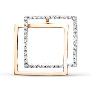 Кулон из золота 585 пробы с фианитом DINASTIA 100108-1102