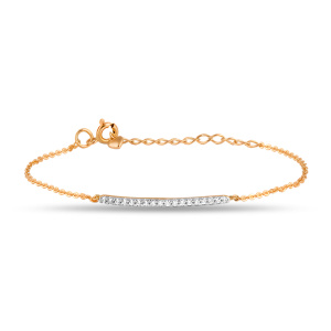 Браслет из золота 585 пробы с фианитом SANIS 01-714812