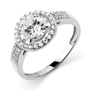 Кольцо из серебра 925 пробы с фианитом АЛМАЗ-ХОЛДИНГ 320700G514л