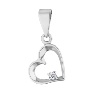 Кулон из серебра 925 пробы с фианитом АЛЬФА-КАРАТ 2131605/9