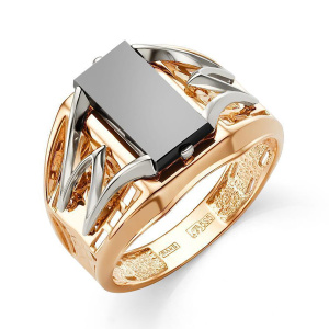 Печатка из золота 585 пробы с ониксом КАРАВАЕВСКАЯ ЮВЕЛИРНАЯ ФАБРИКА 51-0058