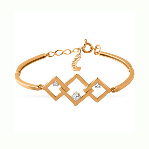 Браслет из золота 585 пробы с фианитом SANIS 01-715618