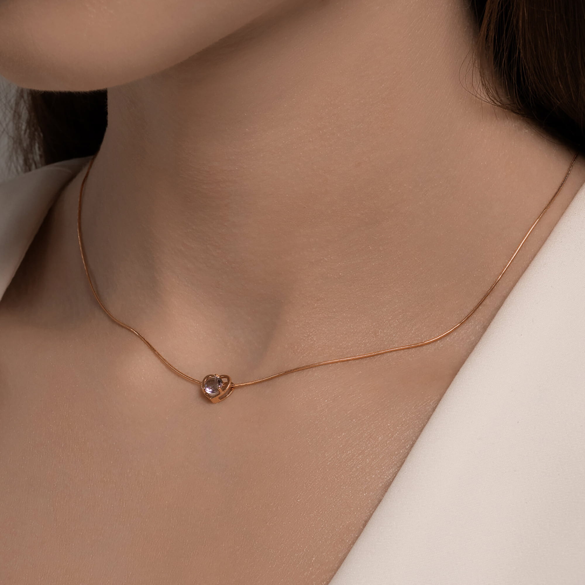 Кулон из золота 585 пробы с аметистом SOKOLOV 732883 Золото 585 пр.