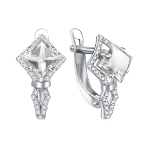 Серьги из серебра 925 пробы с фианитом TALANT 10-72-0001-23763