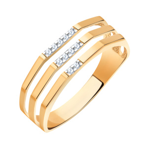 Кольцо из золота 585 пробы с фианитом ATOLL 10642