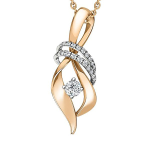 Кулон из золота 585 пробы с фианитом SANIS 01-314459