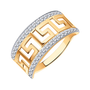 Кольцо из золота 585 пробы с фианитом ATOLL 10654