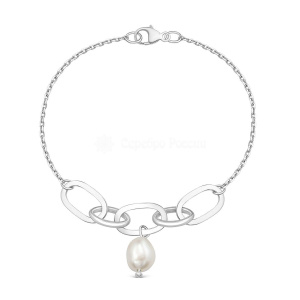 Браслет из серебра 925 пробы с жемчугом SALAKATOV 451-10-689