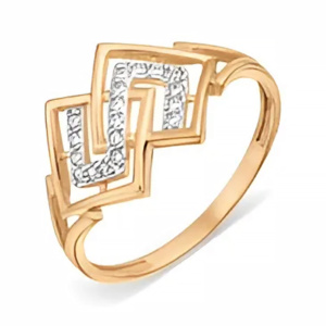 Кольцо из золота 585 пробы с фианитом KARATOV Т14701А361