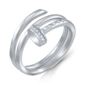 Кольцо из серебра 925 пробы с фианитом SILVER WINGS 01R4755a-127