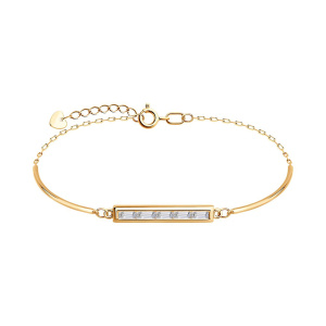 Браслет из золота 585 пробы с фианитом SOKOLOV 051296