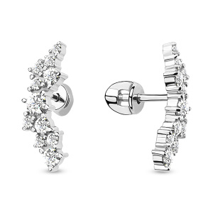 Серьги из серебра 925 пробы с фианитом АЛМАЗ-ХОЛДИНГ 3207015720
