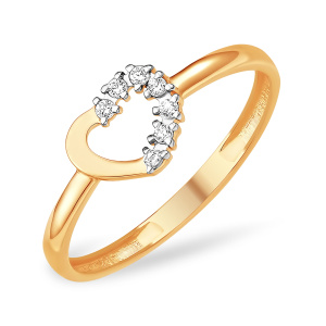 Кольцо из золота 585 пробы с фианитом EFREMOV К13219807