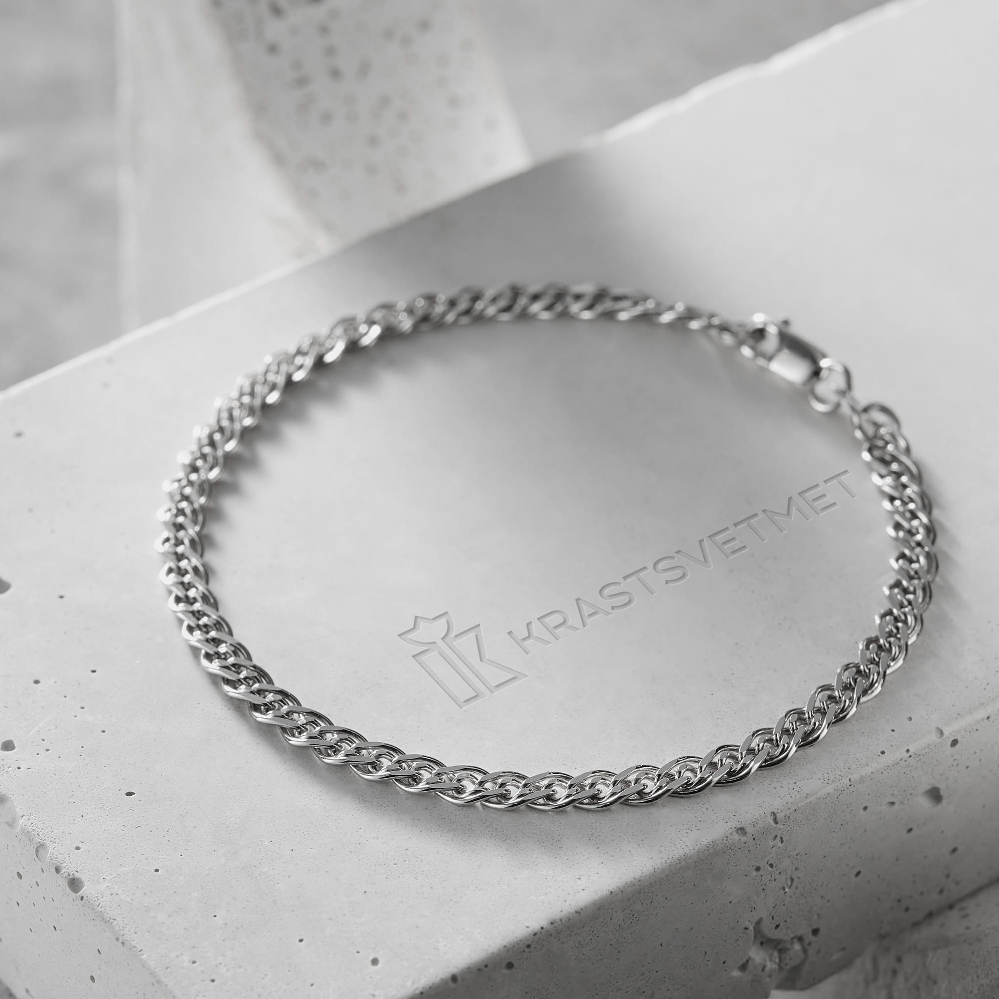 Браслет из серебра 925 пробы KRASTSVETMET НБ 22-200Ю-3 d.0.70 Серебро 925 пр.