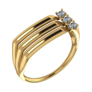 Кольцо из золота 585 пробы с фианитом SANIS 08-119071