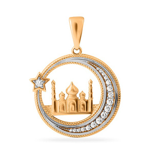 Кулон из золота 585 пробы с фианитом SANIS 01-315840