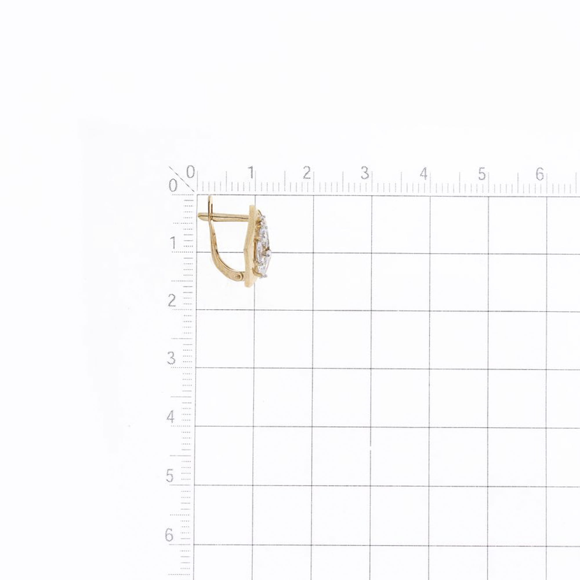 Серьги из золота 585 пробы с фианитом KARATOV Т14202Б034 