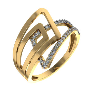 Кольцо из золота 585 пробы с фианитом SANIS 01-119098