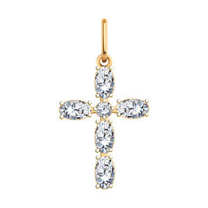 Кулон из золота 585 пробы с фианитом ATOLL 3347