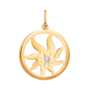 Кулон из золота 585 пробы с фианитом ATOLL 5354