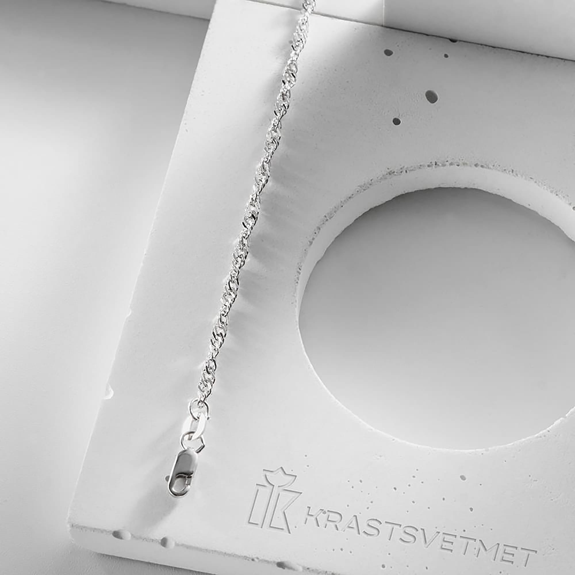 Браслет из серебра 925 пробы KRASTSVETMET НБ 22-028Ю-3  d.0.40 Серебро 925 пр.