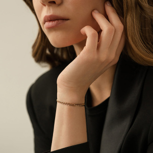 Браслет из золота 585 пробы KRASTSVETMET НБ 12-200 d.0.60