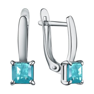 Серьги из серебра 925 пробы с горным хрусталём TALANT 10-72-0П00-15371