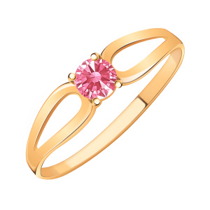 Кольцо из золота 585 пробы с фианитом ATOLL 10868sw17