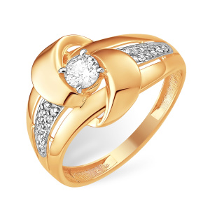 Кольцо из золота 585 пробы с фианитом EFREMOV К13219828