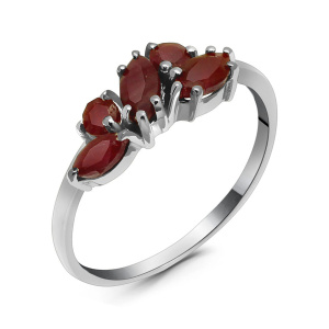Кольцо из серебра 925 пробы с корундом EVORA 648205