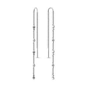 Серьги из серебра 925 пробы с фианитом АЛМАЗ-ХОЛДИНГ 320701F875